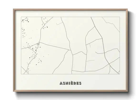 Une affiche de carte sur Asnières