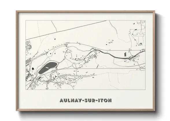 Une affiche de carte sur Aulnay-sur-Iton