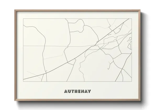 Une affiche de carte sur Authenay