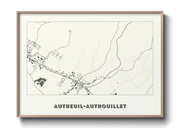 Une affiche de carte sur Autheuil-Authouillet