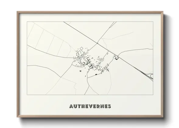 Une affiche de carte sur Authevernes