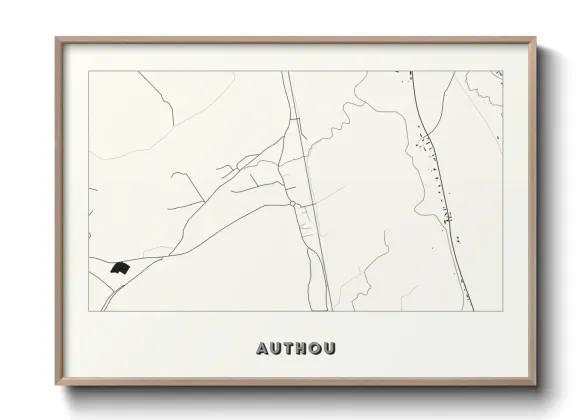 Une affiche de carte sur Authou