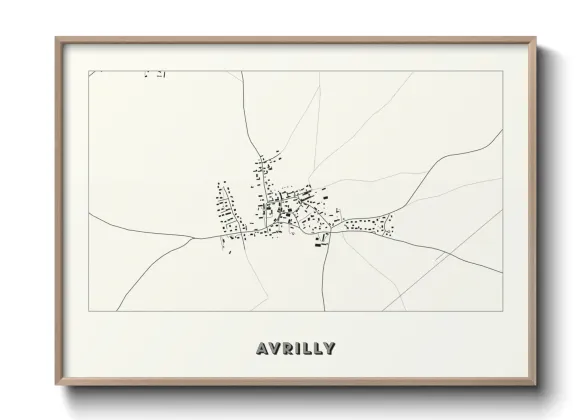 Une affiche de carte sur Avrilly