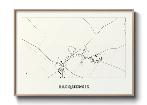 Une affiche de carte sur Bacquepuis