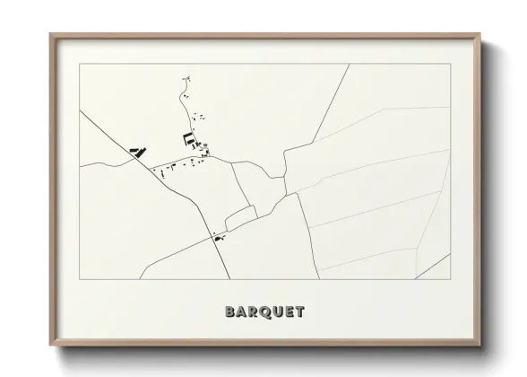 Une affiche de carte sur Barquet