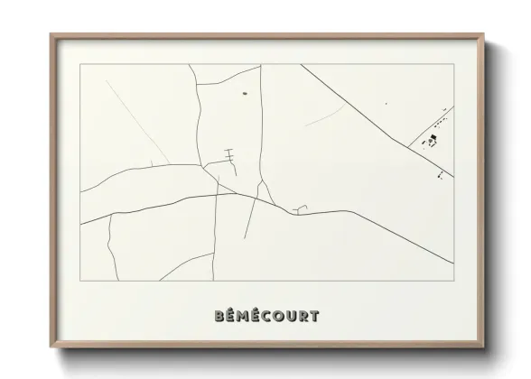 Une affiche de carte sur Bémécourt