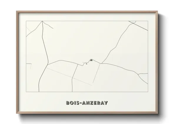 Une affiche de carte sur Bois-Anzeray