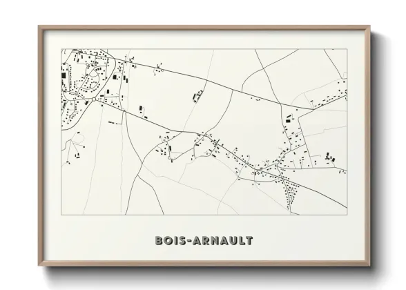 Une affiche de carte sur Bois-Arnault