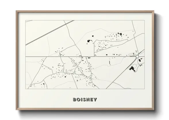 Une affiche de carte sur Boisney