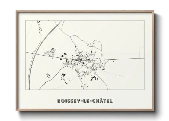 Une affiche de carte sur Boissey-le-Châtel