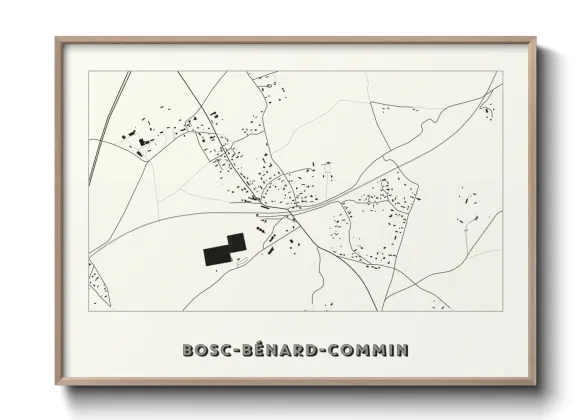 Une affiche de carte sur Bosc-Bénard-Commin