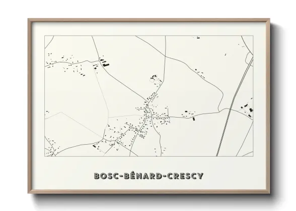 Une affiche de carte sur Bosc-Bénard-Crescy