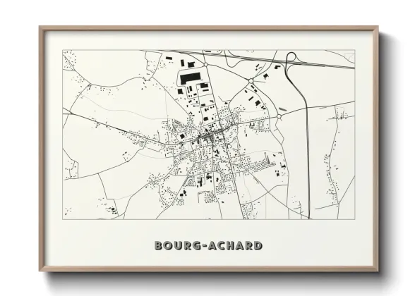 Une affiche de carte sur Bourg-Achard