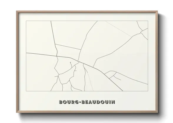 Une affiche de carte sur Bourg-Beaudouin