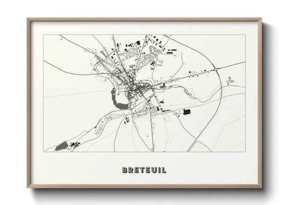 Une affiche de carte sur Breteuil