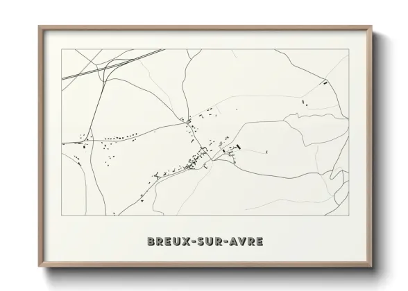 Une affiche de carte sur Breux-sur-Avre