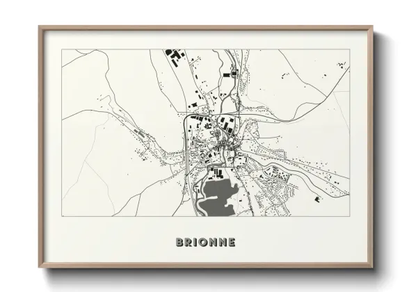 Une affiche de carte sur Brionne