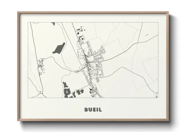 Une affiche de carte sur Bueil