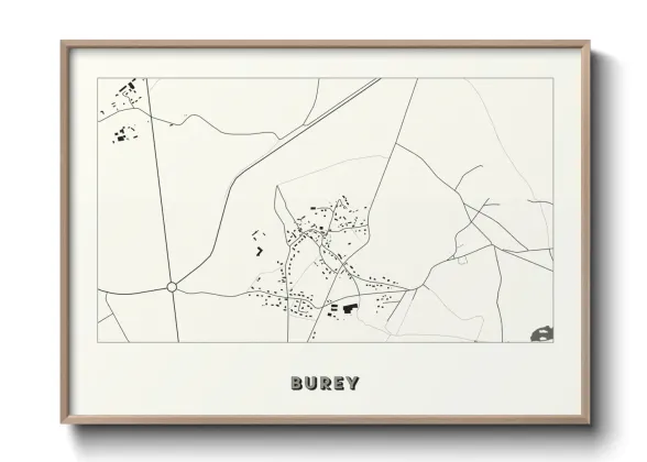 Une affiche de carte sur Burey