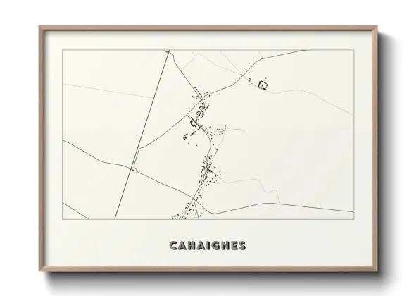 Une affiche de carte sur Cahaignes