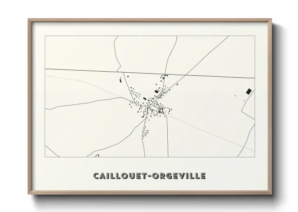 Une affiche de carte sur Caillouet-Orgeville
