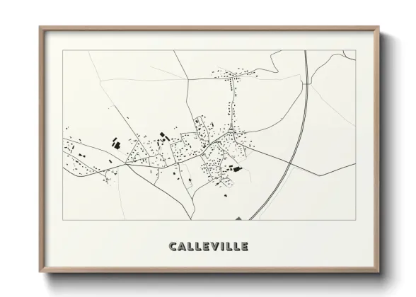 Une affiche de carte sur Calleville
