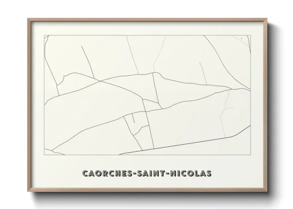 Une affiche de carte sur Caorches-Saint-Nicolas