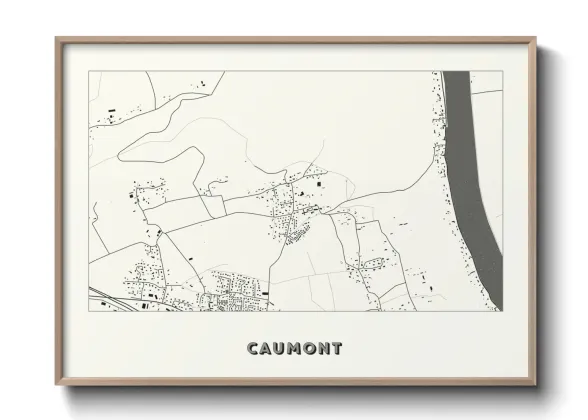 Une affiche de carte sur Caumont