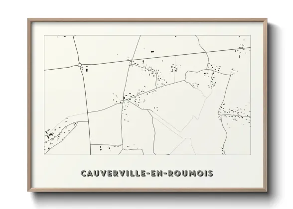 Une affiche de carte sur Cauverville-en-Roumois