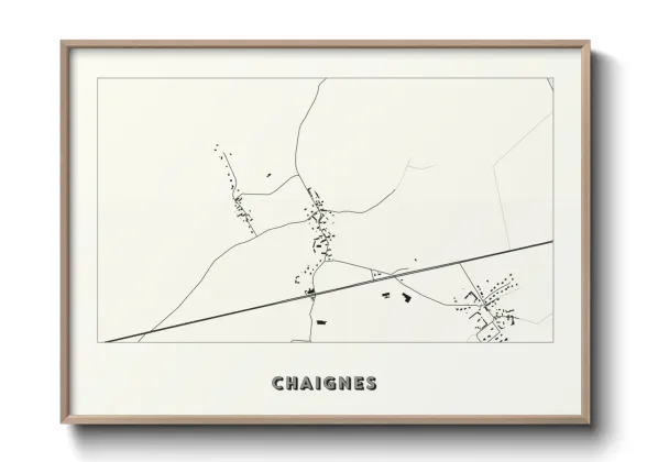 Une affiche de carte sur Chaignes