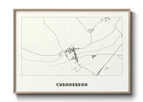 Une affiche de carte sur Chennebrun