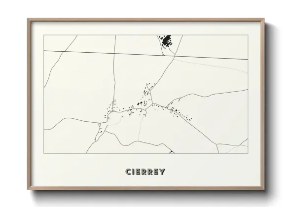 Une affiche de carte sur Cierrey