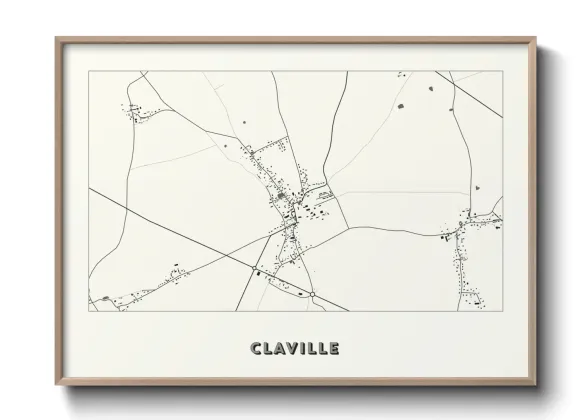 Une affiche de carte sur Claville