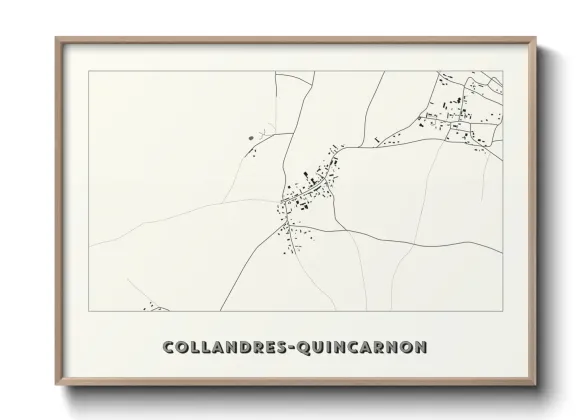 Une affiche de carte sur Collandres-Quincarnon
