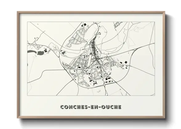 Une affiche de carte sur Conches-en-Ouche