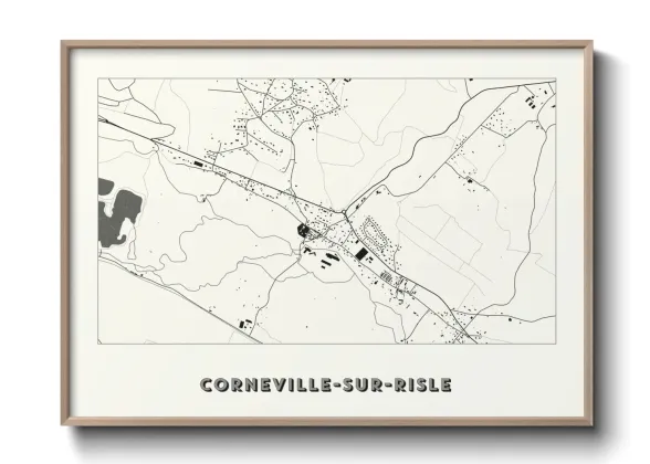 Une affiche de carte sur Corneville-sur-Risle