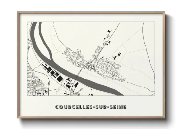 Une affiche de carte sur Courcelles-sur-Seine