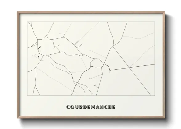 Une affiche de carte sur Courdemanche