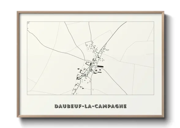 Une affiche de carte sur Daubeuf-la-Campagne