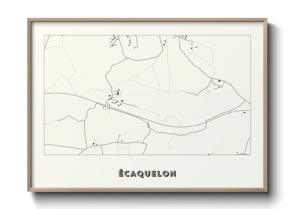 Une affiche de carte sur Écaquelon