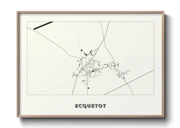 Une affiche de carte sur Ecquetot