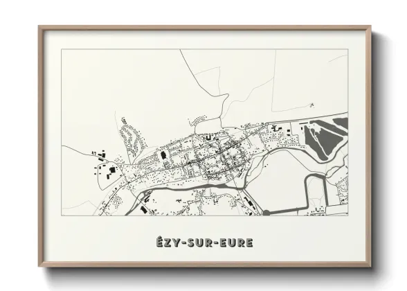 Une affiche de carte sur Ézy-sur-Eure