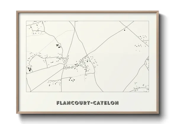 Une affiche de carte sur Flancourt-Catelon
