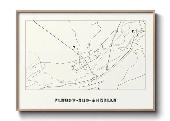 Une affiche de carte sur Fleury-sur-Andelle