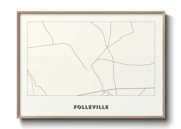 Une affiche de carte sur Folleville