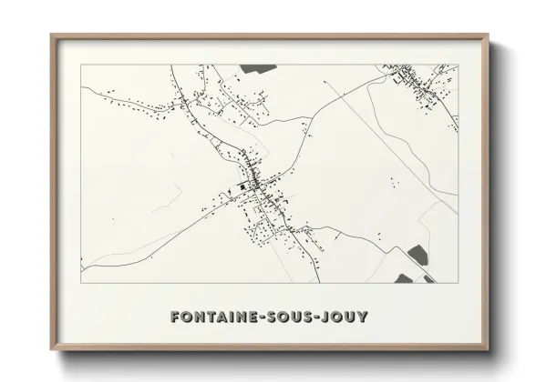 Une affiche de carte sur Fontaine-sous-Jouy