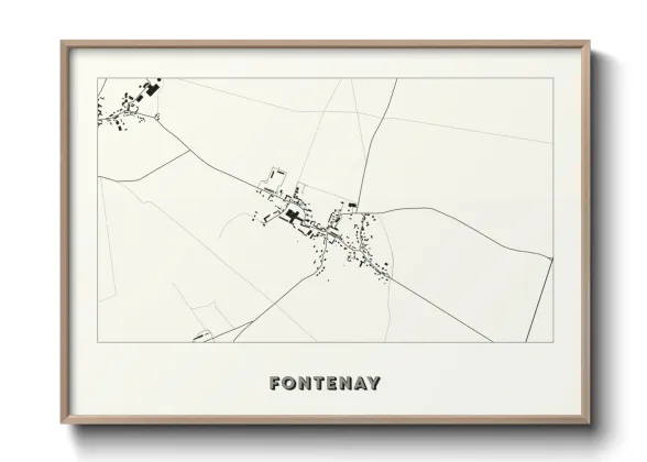 Une affiche de carte sur Fontenay
