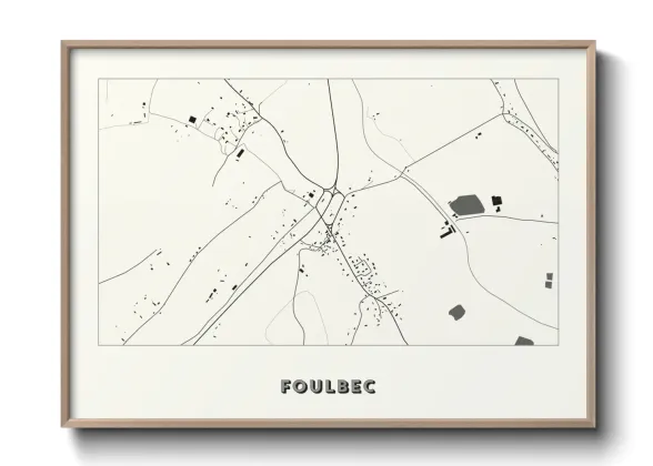 Une affiche de carte sur Foulbec