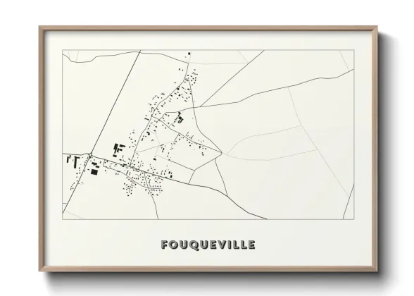 Une affiche de carte sur Fouqueville