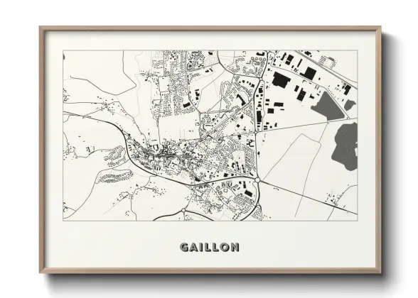 Une affiche de carte sur Gaillon